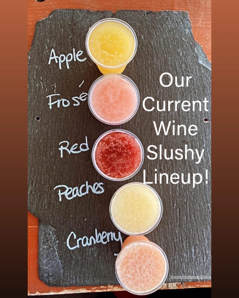 Our current wine slushy lineup